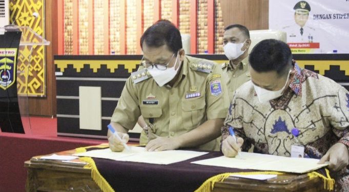 Walikota Metro, Wahdi Sirajuddin Tandatangani Sejumlah MOU
