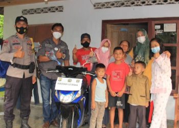 IRT di Metro Terharu Saat Terima Hadiah Sepeda Motor Dari TPI Usai Vaksin
