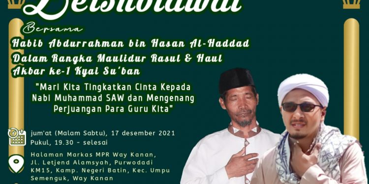 Bumikan Sholawat di Way Kanan, MPR Way Kanan Akan Gelar Sholawat dan Dzikir di Haul Kyai Su’ban ke-1