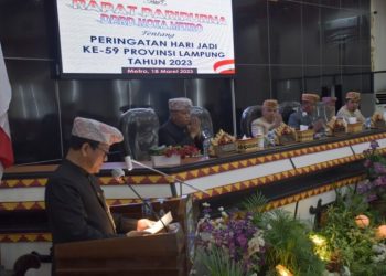 DPRD Bersama Pemkot Metro Gelar Rapat Paripurna Hari Jadi ke-59 Provinsi Lampung