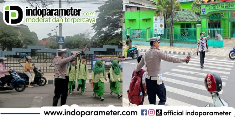 Polres Metro Polda Lampung Gelar “Strong Point” untuk Meningkatkan Keamanan Lalu Lintas
