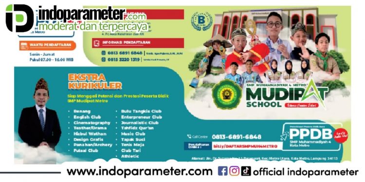 SMP Muhammadiyah 4 Kota Metro Buka Pendaftaran Peserta Didik Baru (PPDB) Tahun Ajaran 2025/2026