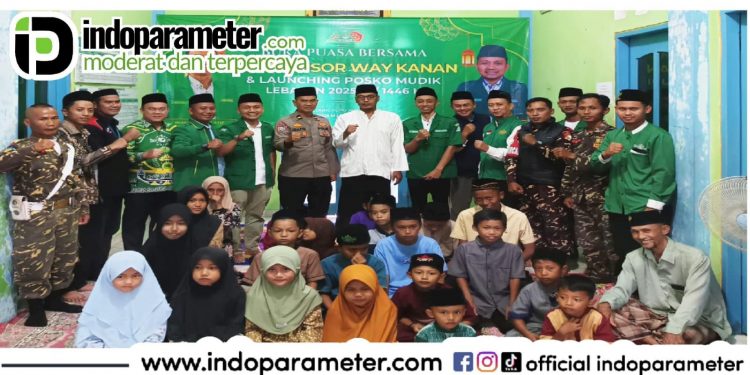 PC GP Ansor Way Kanan Gelar Acara Buka Bersama, Santunan Yatim dan Berbagi Sembako