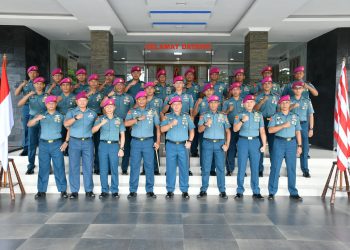 Danbrigif 4 Mar/BS Pimpin Acara Kenaikan Pangkat Perwira Brigif 4 Mar/BS wilayah Lampung