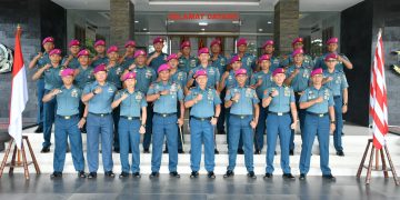 Danbrigif 4 Mar/BS Pimpin Acara Kenaikan Pangkat Perwira Brigif 4 Mar/BS wilayah Lampung