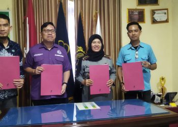 Komnas Perlindungan Anak Kota Bandar Lampung melakukan penandatangan kerjasama dengan Bapas Kelas 1 Bandar Lampung