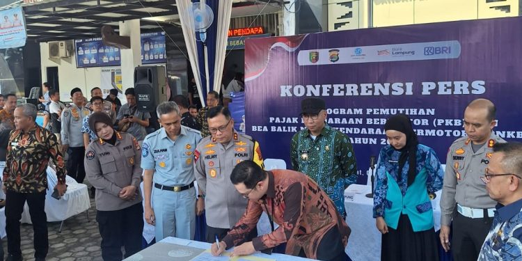 Gencarkan Kepatuhan Pajak, Pemprov Lampung dan BRI Regional Office Bandar Lampung Resmi Luncurkan Program Pemutihan Kendaraan 2025