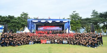 Dalam Rangka Hut Ke 22 di Yonif 7 melaksanakan Olahraga Bersama Prajurit Ajabra